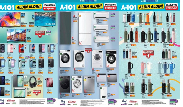 BUGÜN SATIŞTA: A101 EKSTRA IPHONE, STANLEY TERMOS VE KLİMA FIRSATLARI! (A101 27 AĞUSTOS – 2 EYLÜL)