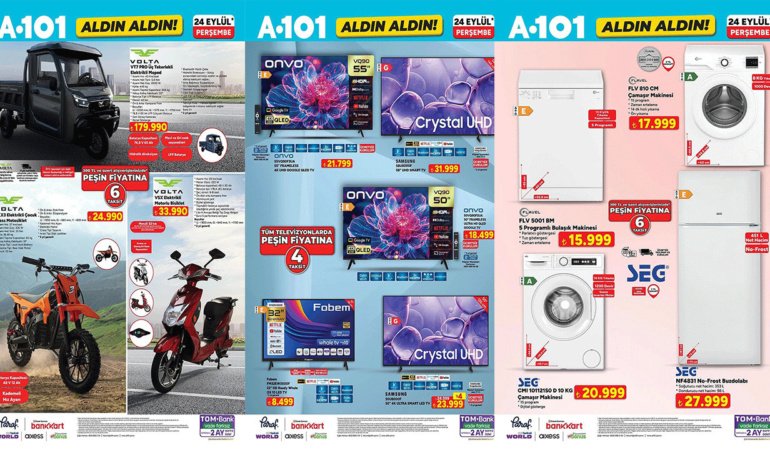 A101'DE BU HAFTA İNDİRİM VAR: FİYATLARI GÖREN MARKETE KOŞACAK! (A101 24-30 EYLÜL)