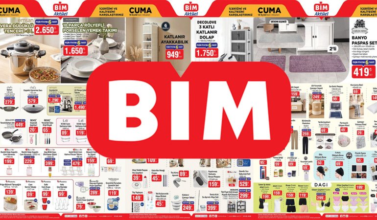 BİM AKTÜEL ÜRÜNLER KATALOĞU: YENİ HAFTADA GELECEK ÜRÜNLER BELLİ OLDU (BİM 18-24 EYLÜL)