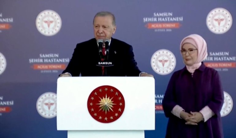 Cumhurbaşkanı Erdoğan, Samsun Şehir Hastanesi'nin açılış töreninde konuşuyor