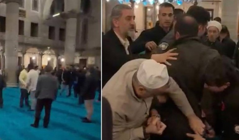 Eyüpsultan Camii’nde namaz sırasında kavga: 4 el ateş etti