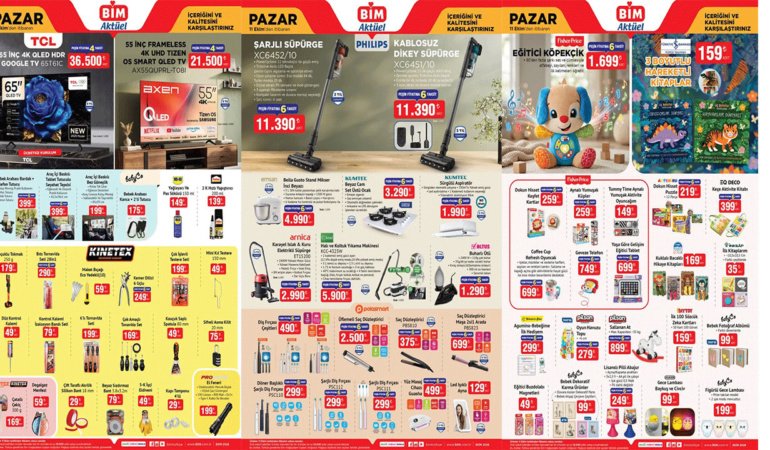 YENİ BİM AKTÜEL KATALOG İNDİRİMLİ ÜRÜNLER: 11 EKİM PAZAR SATIŞTA! (BİM 11-17 EKİM)